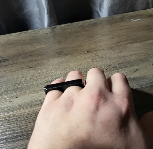 VITALY -  Black Double Finger Ring SIZE 8 And 9 - Picture 6 of 9